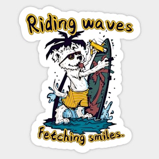 Dog surf 96014 Sticker